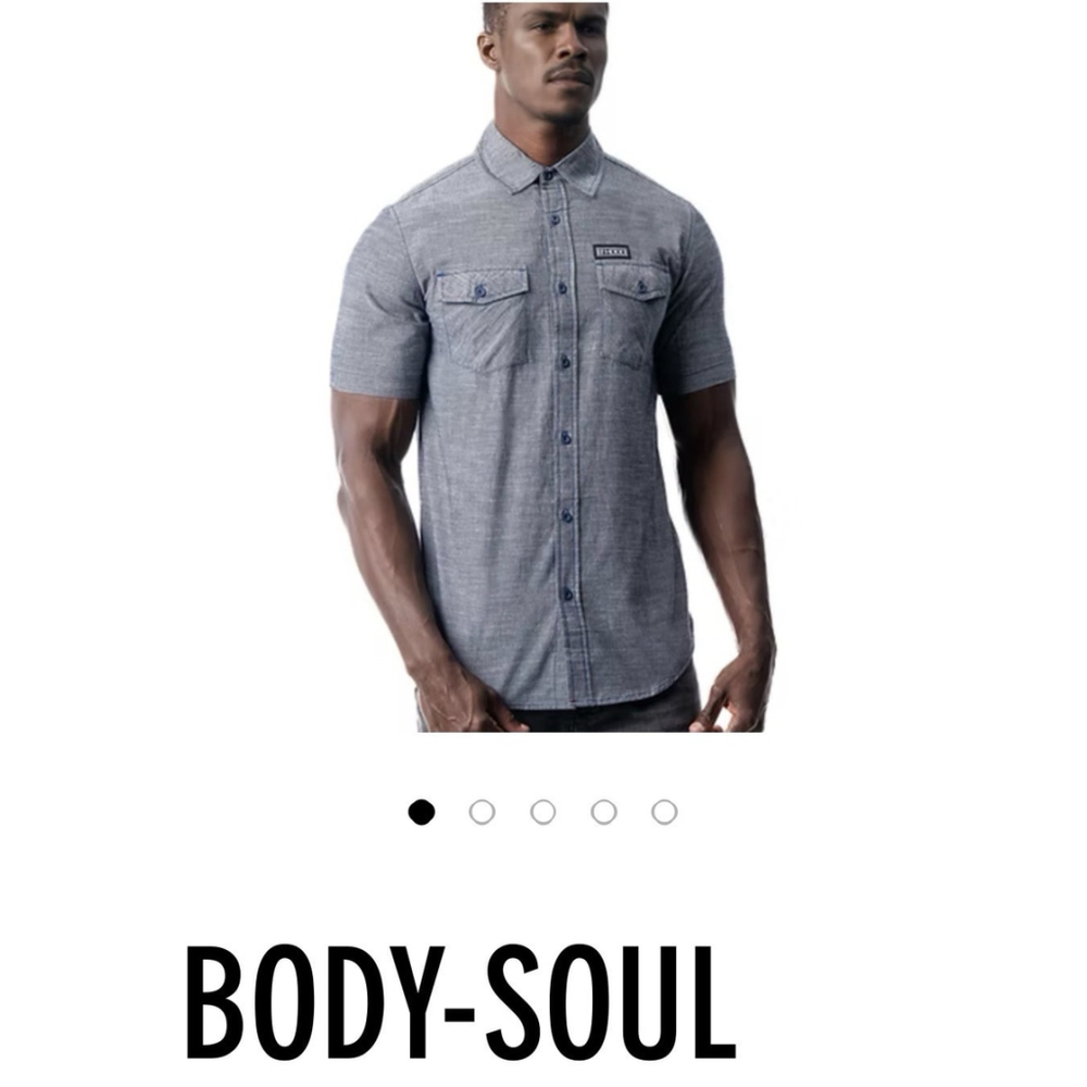 B'HOOD Men's Body-SOUL High Qiuality Pre Shrunk Modern Fit Blue Size Large